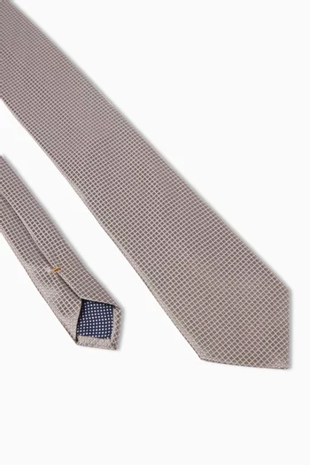 Geometric Printed Tie in Satin