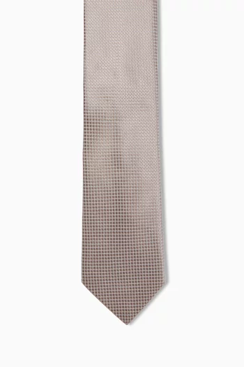 Geometric Printed Tie in Satin