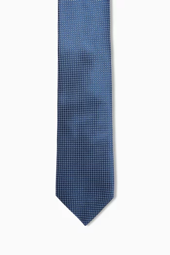 Geometric Printed Tie in Satin