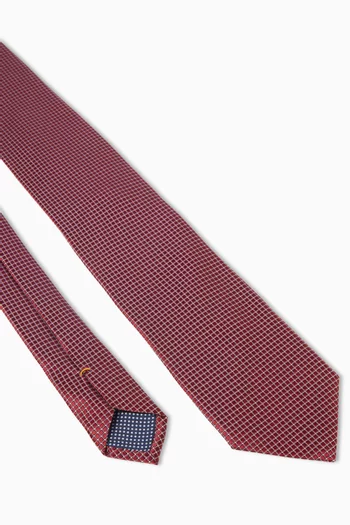 Geometric Printed Tie in Satin