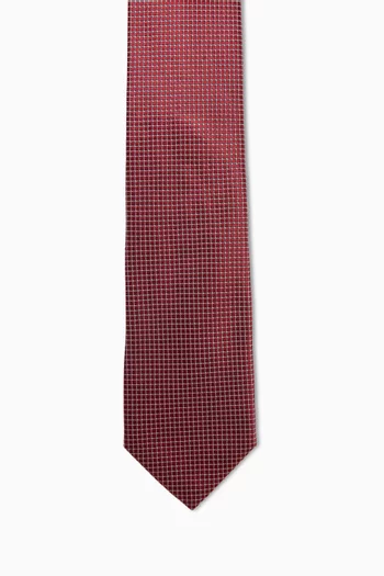 Geometric Printed Tie in Satin