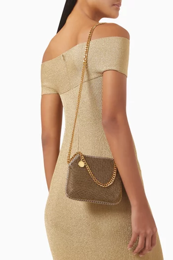 Mini Falabella Tote Bag in Eco Hotfix Studs Mesh