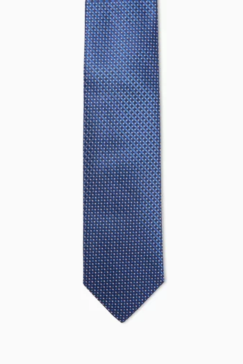 Geometric Tie in Silk