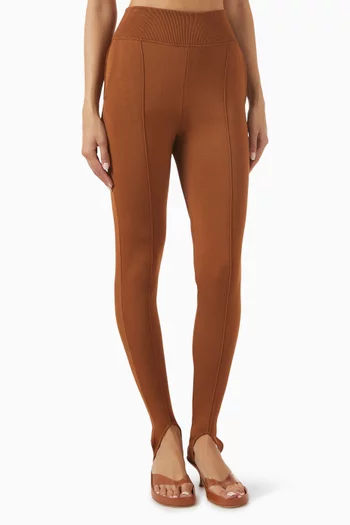 Stirrup Pants in Jacquard Knit