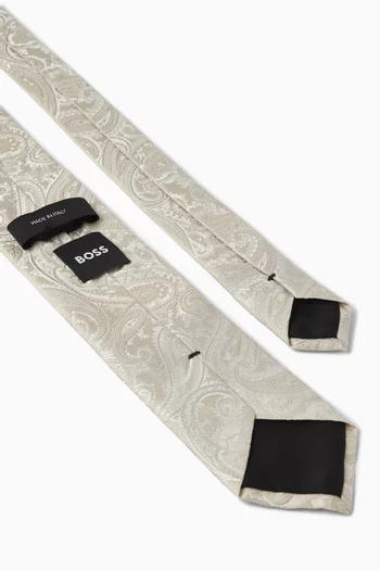 Paisley Jacquard Tie in Silk Blend