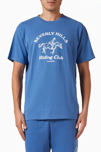 تي شيرت بعبارة BH Riding Club قطن