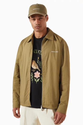 Distressed Logo Cap in Washed Twill