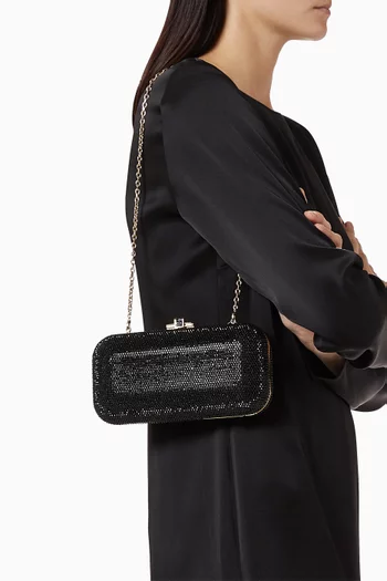 Long Slide Embellished Clutch