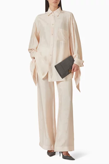 Monogam Knot-cuff Blouse