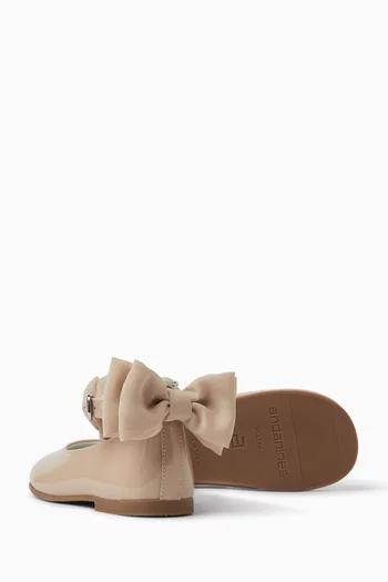 Ballerina Bow Flats in Patent Leather