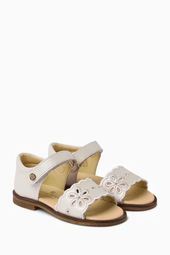 Floral Cut-out Sandals