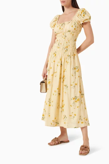 Riva Midi Dress in Cotton-blend