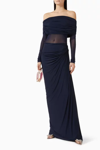 Bella Off-shoulder Dress in Malai Lycra