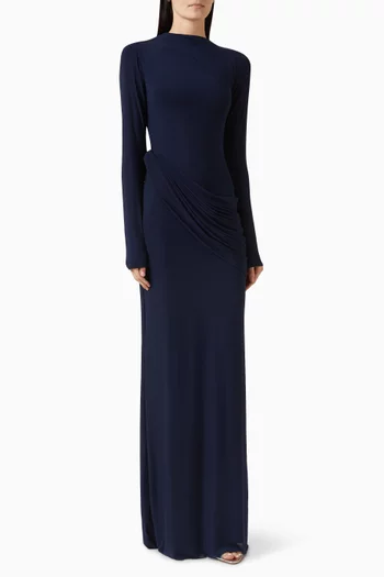 Olga Draped Dress in Malai Lycra