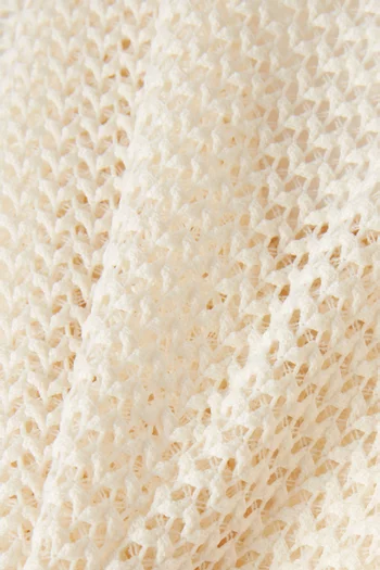 Curve Tie-up Crochet Sarong