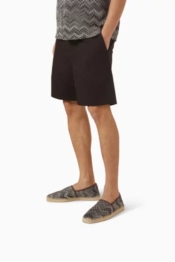 Corfu Zigzag Espadrilles in Woven Fabric