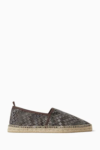 Corfu Zigzag Espadrilles in Woven Fabric