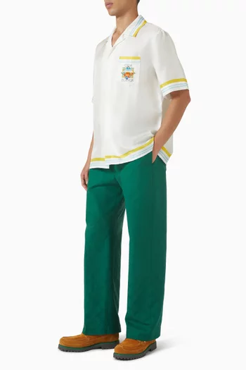 Logo Pants in Piqué