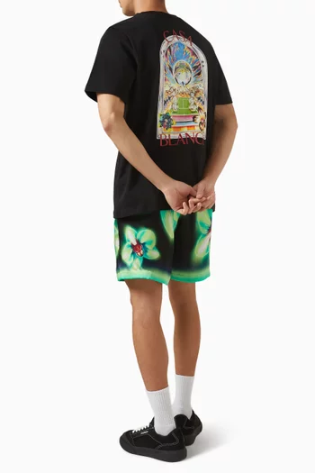 تي شيرت بطبعة Tennis Landscape‏ قطن