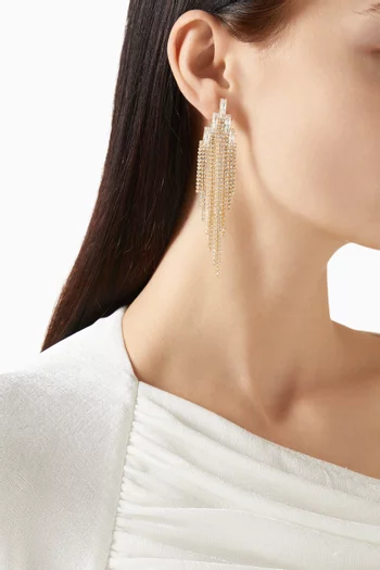 Elise Waterfall Earrings in Gold-plated Metal