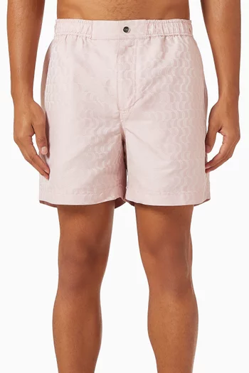 شورت سباحة بنقشة موزاييك جاكار