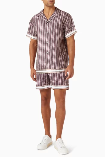 شورت سباحة بريسوا مزين بنقشة