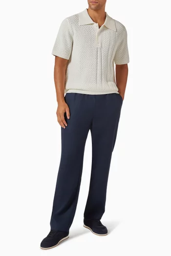 Santino Textured Polo T-shirt in Knit