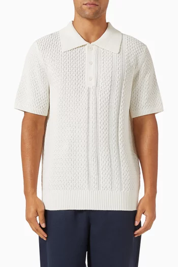 Santino Textured Polo T-shirt in Knit