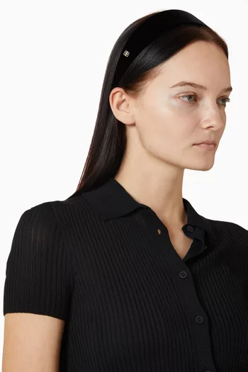 طوق رأس هولي بتصميم مسطح مخمل