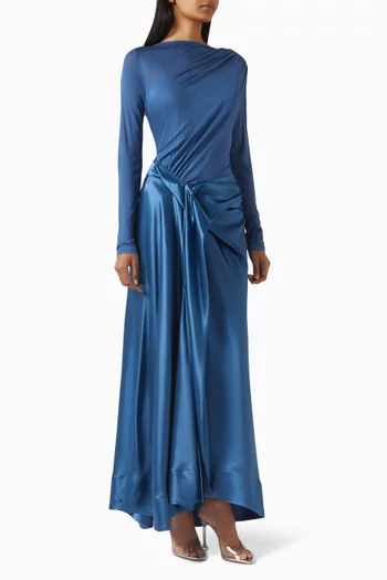 Hertfordshire Dress in Jersey & Satin