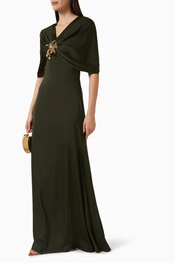 Brooch Maxi Dress