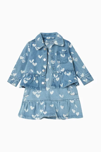 Kenza Printed Overshirt in Denim