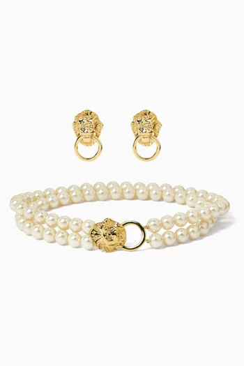 طقم قلادة وأقراط ليون فينتج من التسعينيات