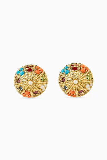 1980s Vintage Colourful Earrings