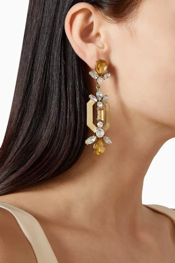 1990s Vintage Statement Deco Earrings