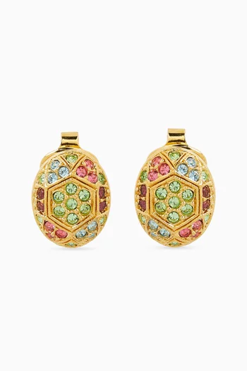 1980s Vintage Oval Clip-on Earrings