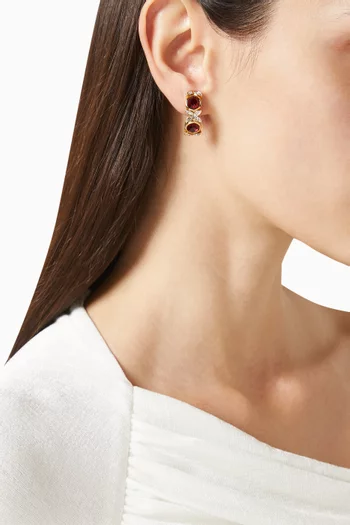 1980s Vintage Swarovski Crystal Clip-On Earrings