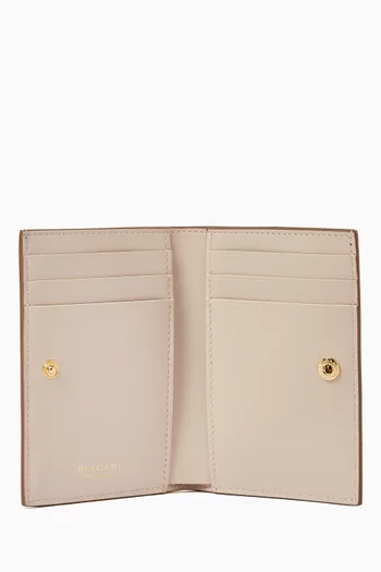 Serpenti Forever Folded Card Holder in Karung Leather