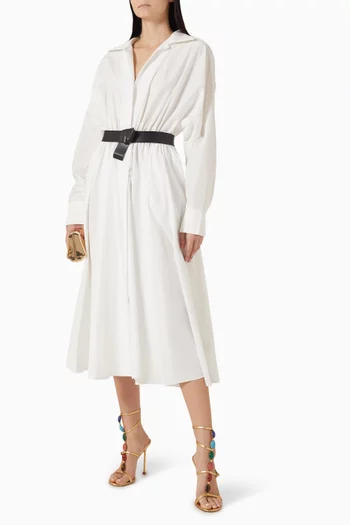 Super Oversized Shirt Dress in Poly-habotai