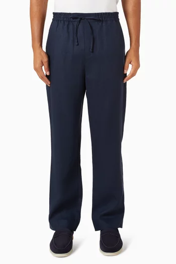 بنطال أفيلا برباط تضييق كتان