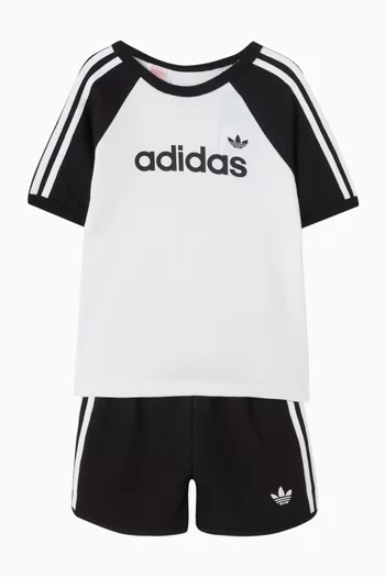 Logo T-shirt & Shorts Set in Jersey