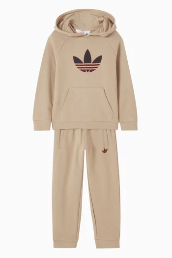 Graphic Trefoil Loose Co-ord Set in Cotton-blend