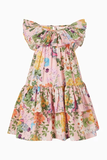 Floriane Papillon Dress in Cotton-sateen