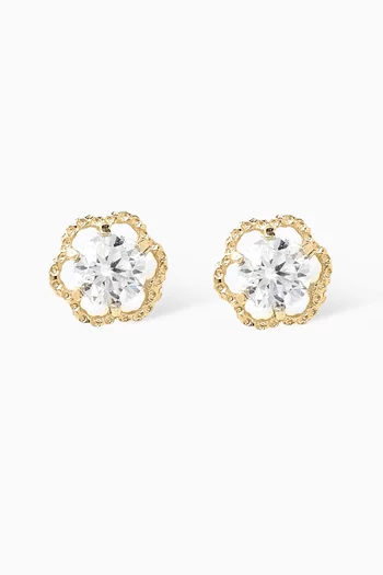 Cosmos Stud Earrings in 18kt Yellow Gold