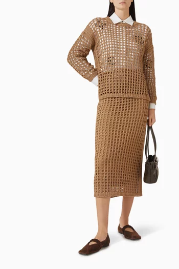 Sweater in Mesh-knit