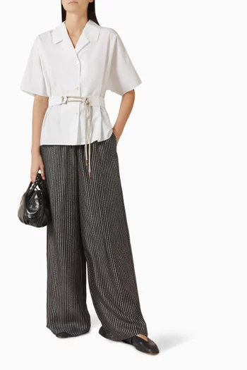 Belted Shirt in Cotton