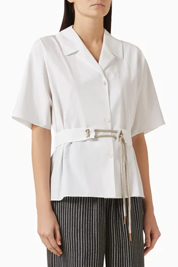 Belted Shirt in Cotton