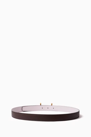 حزام بوجهين جلد غير مستعمل