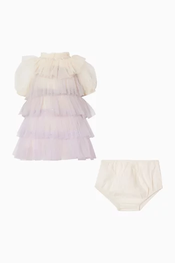 Tiered Ruffled Dress in Tulle