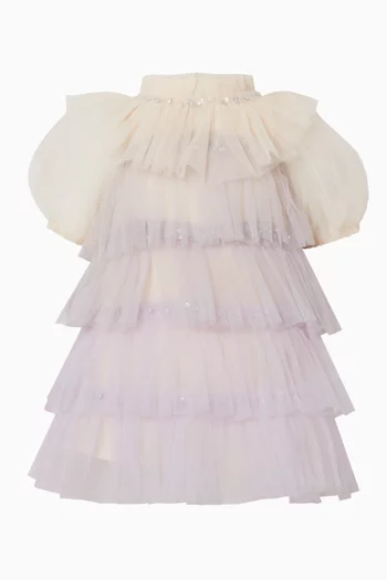 Tiered Ruffled Dress in Tulle